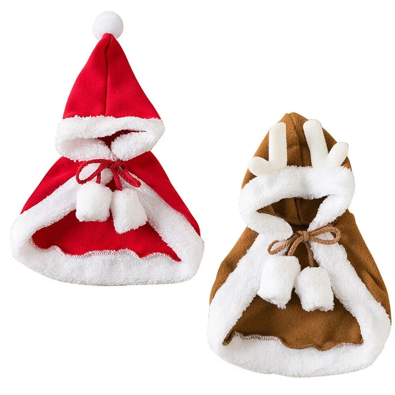 Cat Costume Santa Cosplay Funny Transformed Cat/Dog Pet Christmas