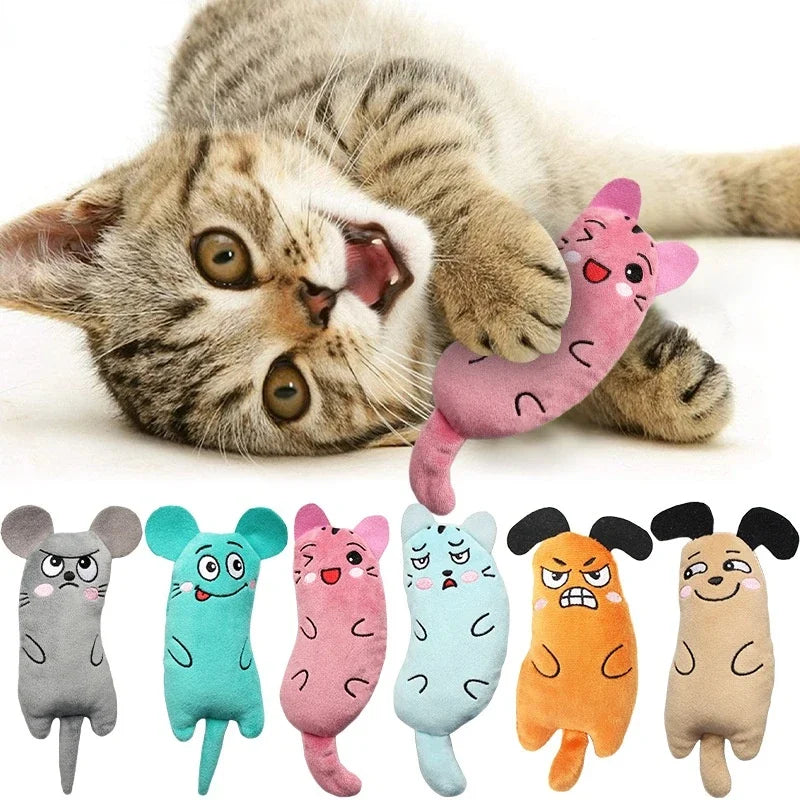 Pet Kitten Chewing Toy Funny Cute Plush Toy Teeth Grinding Catnip Cat
