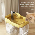 Cat Water Fountain with Auto Filter Transparent Anti-Dry Burning