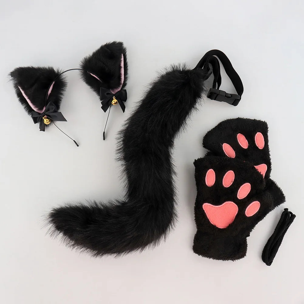 Halloween cat costume set, front view