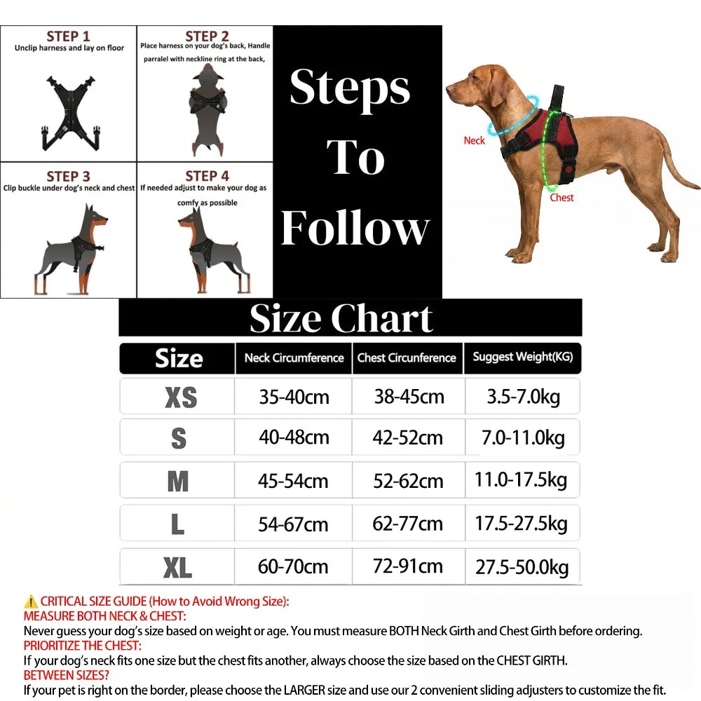 No-Pull Reflective Dog Harness