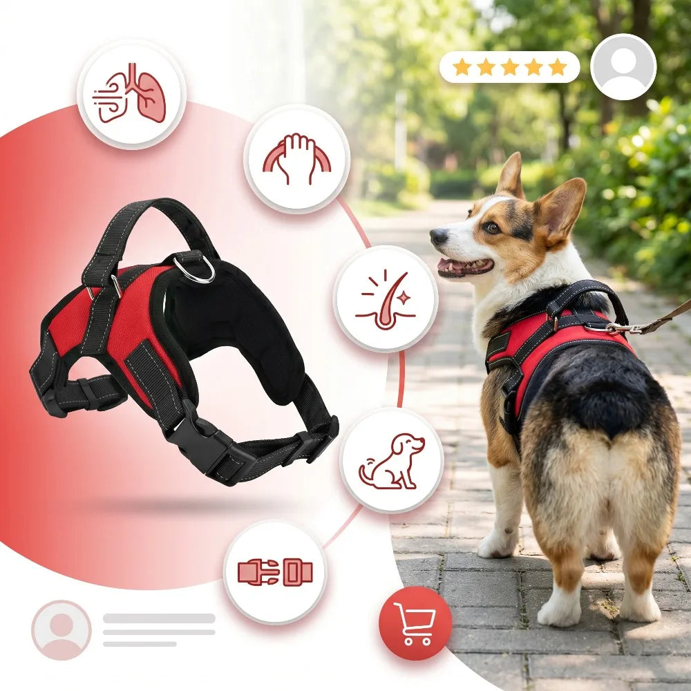 No-Pull Reflective Dog Harness