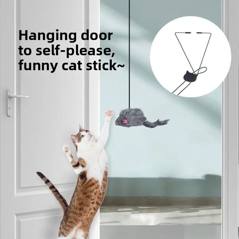 Interactive Cat Teaser Toy Adjustable Hanging Door Swing with
