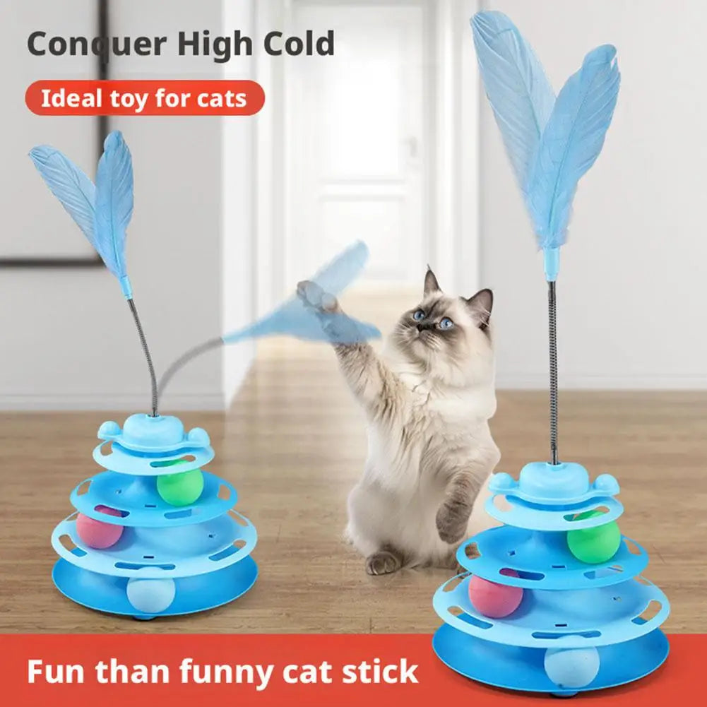 4-Layer Cat Ball Track Toy