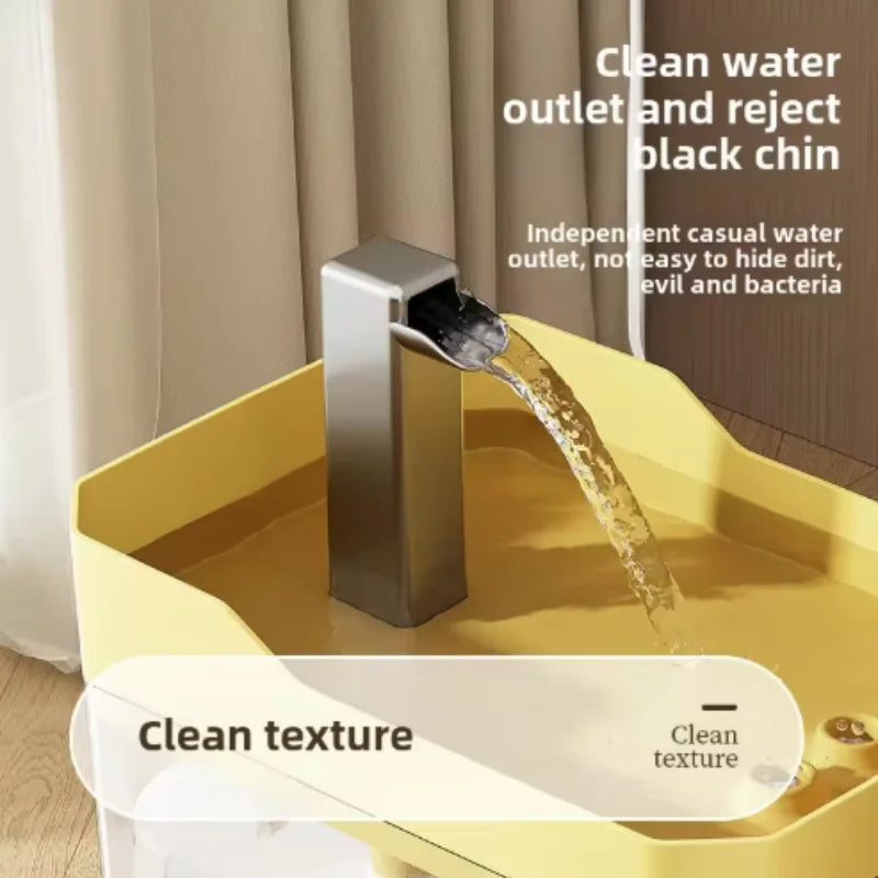 Cat Water Fountain with Auto Filter Transparent Anti-Dry Burning