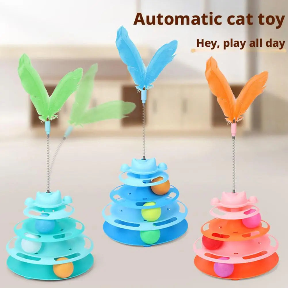 4-Layer Cat Ball Track Toy