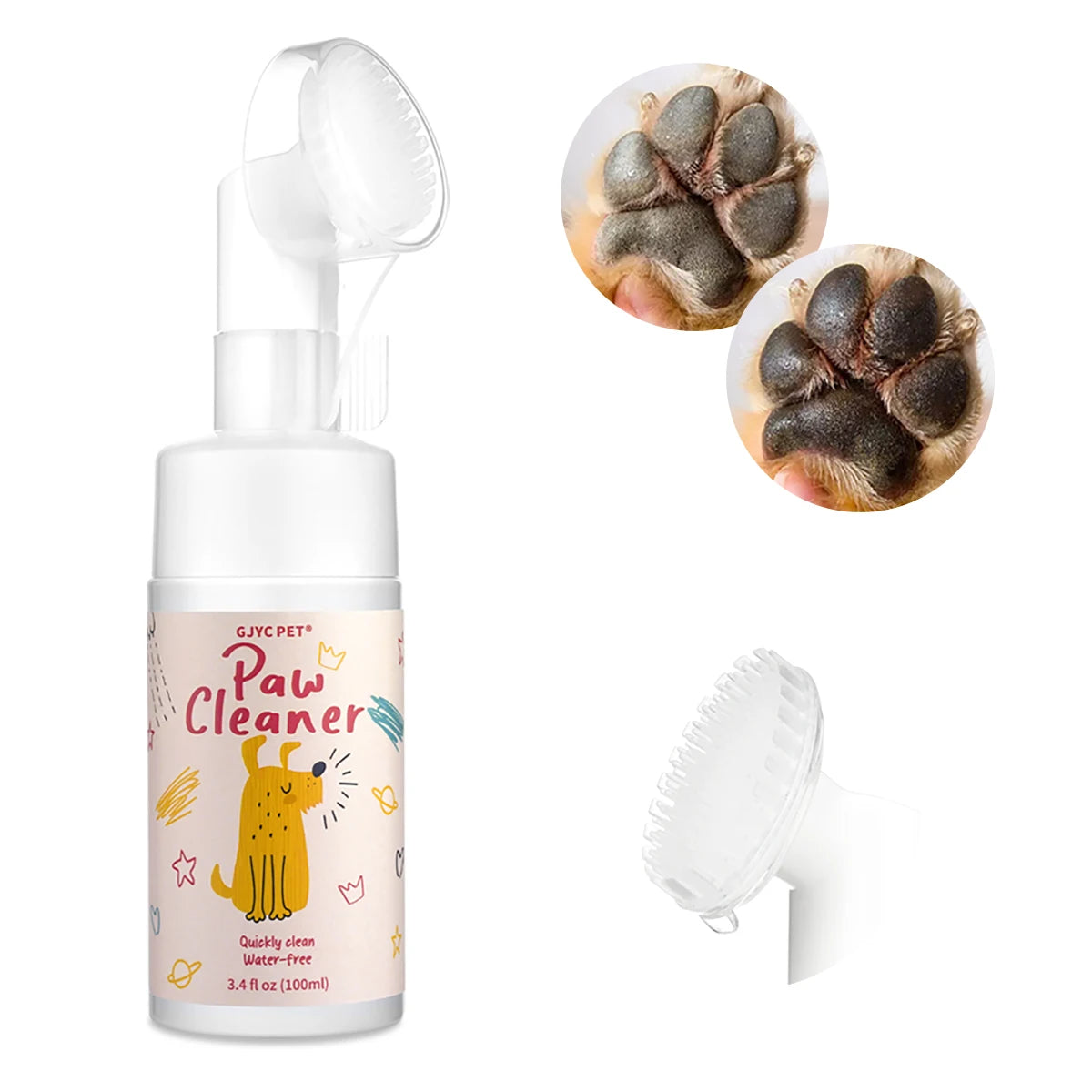 100mlPaw Cleaner Foam Dog Claw Cleaner Cat Paw Cleaner Waterless Pet