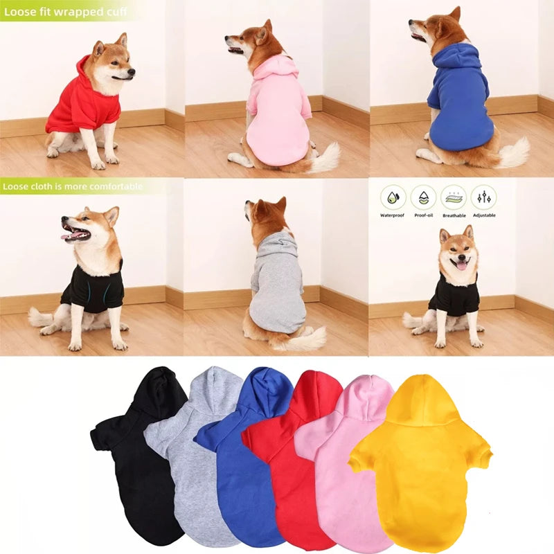 Winter Dog Clothes Sport Hoodies Sweatshirts Warm Coat Clothing Autumn
