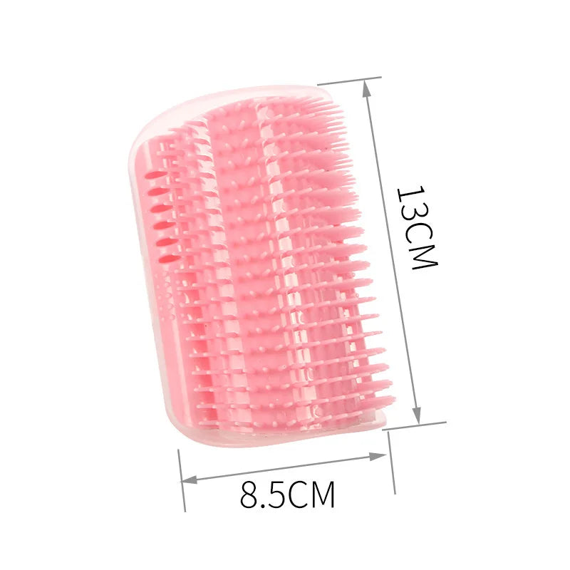 Cat Scratcher Massage Comb - Corner Scratching Brush with Catnip