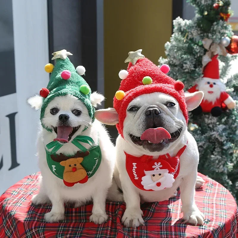 Christmas Pet Cat Dog Hat Santa Small Puppy Xmas Holiday Costume