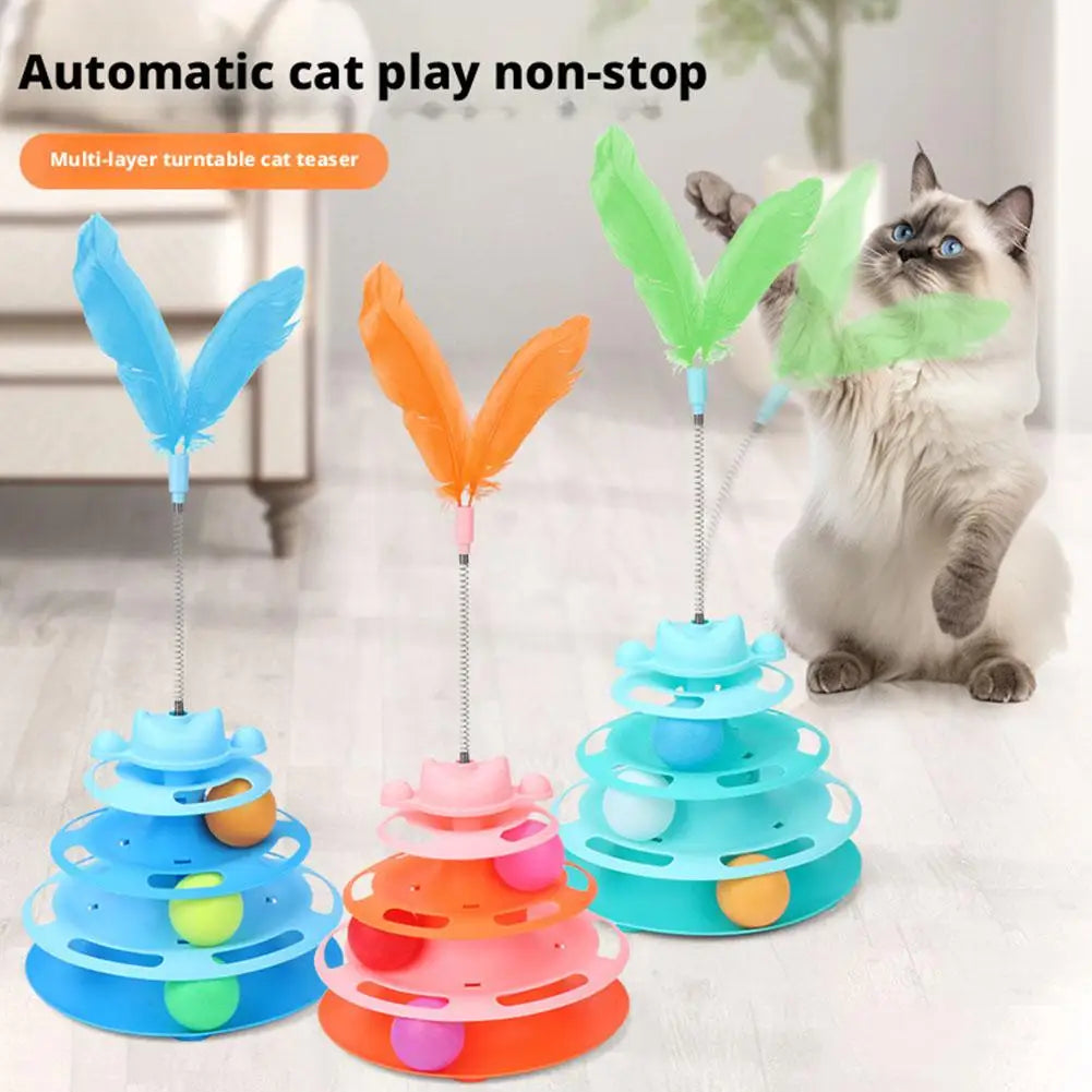 4-Layer Cat Ball Track Toy